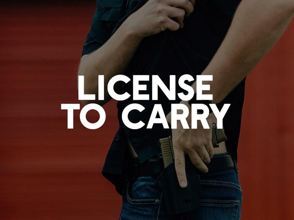 A concealed carry holster on the waistband